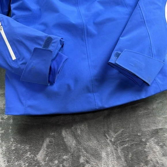Spyder Jacket Women’s 4 Spring Full Zip Hooded Performance Lined Gorp White Blue - Picture 15 of 16